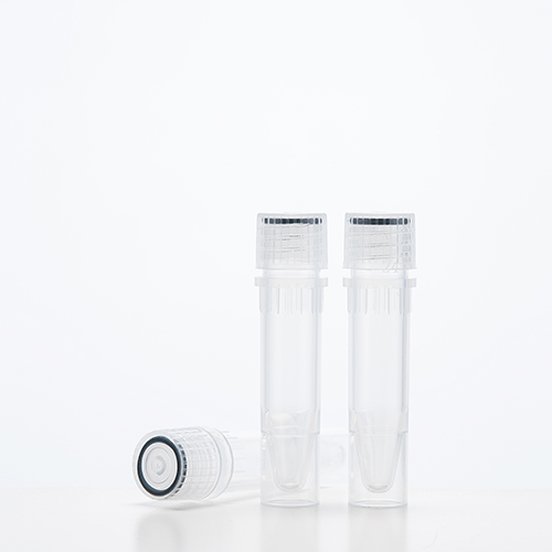 2.0ml Self-Standing Cryogenic Vials with clear caps, Sterile, with white printing area, T°: -86°C to 121°C - 2000 tubes (500 /Pack, 4 Packs)