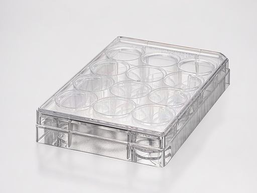[1283-TCP011012] 12 Well Cell Culture Plates, TC Treated, Flat Bottom, Sterile, PS - 1 Piece/box, 100 Pieces/case 
